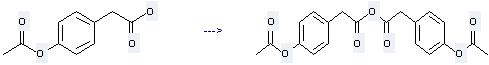 Benzeneacetic acid, 4-(acetyloxy)- can be used to produce p-Acetoxyphenylacetic anhydride.